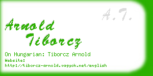 arnold tiborcz business card